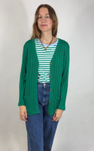 Laden Sie das Bild in den Galerie-Viewer, Grüner Vintage Cardigan