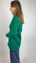 Laden Sie das Bild in den Galerie-Viewer, Grüner Vintage Cardigan