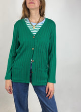 Laden Sie das Bild in den Galerie-Viewer, Grüner Vintage Cardigan