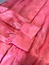 Laden Sie das Bild in den Galerie-Viewer, Vintage Bluse Federmuster pink