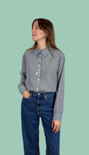 Laden Sie das Bild in den Galerie-Viewer, Vintage Bluse Vichy Bären