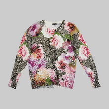 Laden Sie das Bild in den Galerie-Viewer, Y2K Blumen-Cardigan mit Perlen
