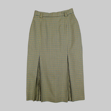 Laden Sie das Bild in den Galerie-Viewer, Vintage Tartan Midi Rock mit Plissée