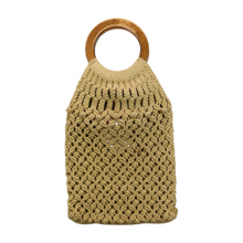 Laden Sie das Bild in den Galerie-Viewer, Vintage Makramee Tasche beige
