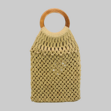 Laden Sie das Bild in den Galerie-Viewer, Vintage Makramee Tasche beige