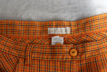 Laden Sie das Bild in den Galerie-Viewer, Vintage Hose orange kariert