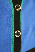 Laden Sie das Bild in den Galerie-Viewer, Vintage Cardigan blau 80er/90er