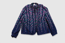 Laden Sie das Bild in den Galerie-Viewer, Vintage Blumenbluse mit Schleife