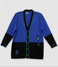 Laden Sie das Bild in den Galerie-Viewer, Vintage Cardigan blau 80er/90er