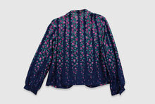 Laden Sie das Bild in den Galerie-Viewer, Vintage Blumenbluse mit Schleife