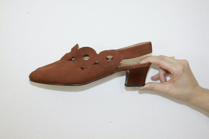 Wildleder Pumps Peep Toe (Vintage)