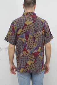 Vintage Seidenhemd kurzarm