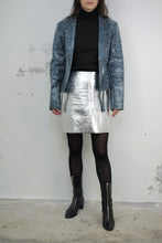Laden Sie das Bild in den Galerie-Viewer, ♥︎ Blaue Schlangenmuster Lederjacke