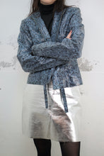 Laden Sie das Bild in den Galerie-Viewer, ♥︎ Blaue Schlangenmuster Lederjacke