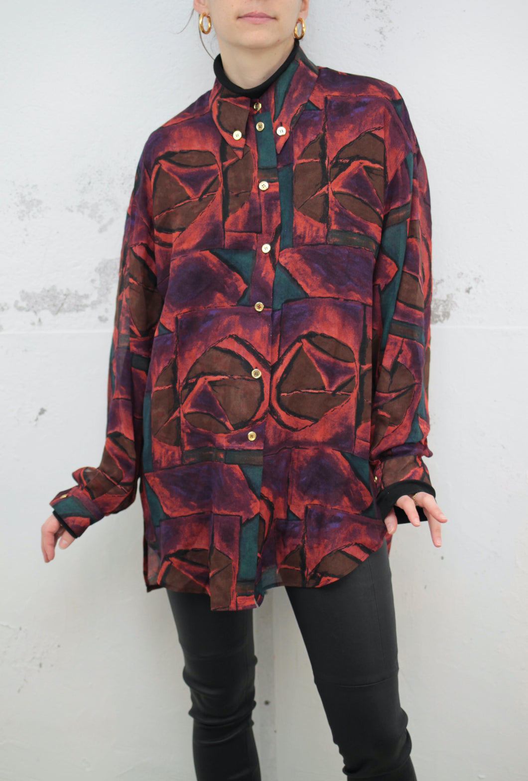 Gemusterte Bluse (Vintage)
