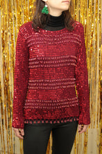 Laden Sie das Bild in den Galerie-Viewer, Pailletten-Perlen Pullover (Vintage)