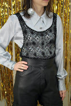 Laden Sie das Bild in den Galerie-Viewer, Crochet Pailletten-Top (Vintage)