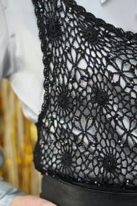 Crochet Pailletten-Top (Vintage)