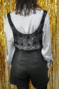 Crochet Pailletten-Top (Vintage)