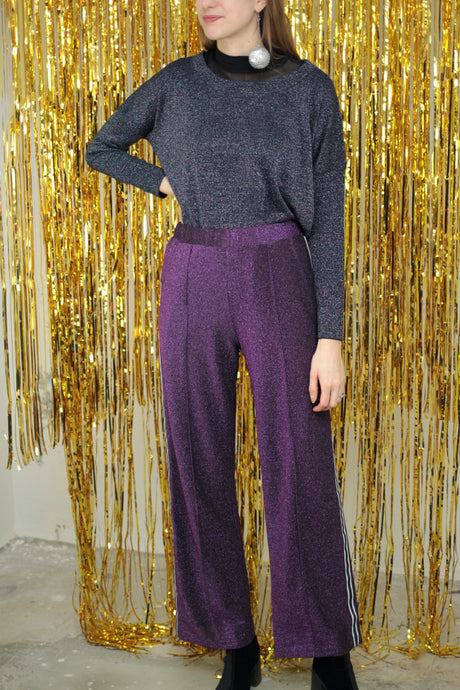 Violette Glitzerhose