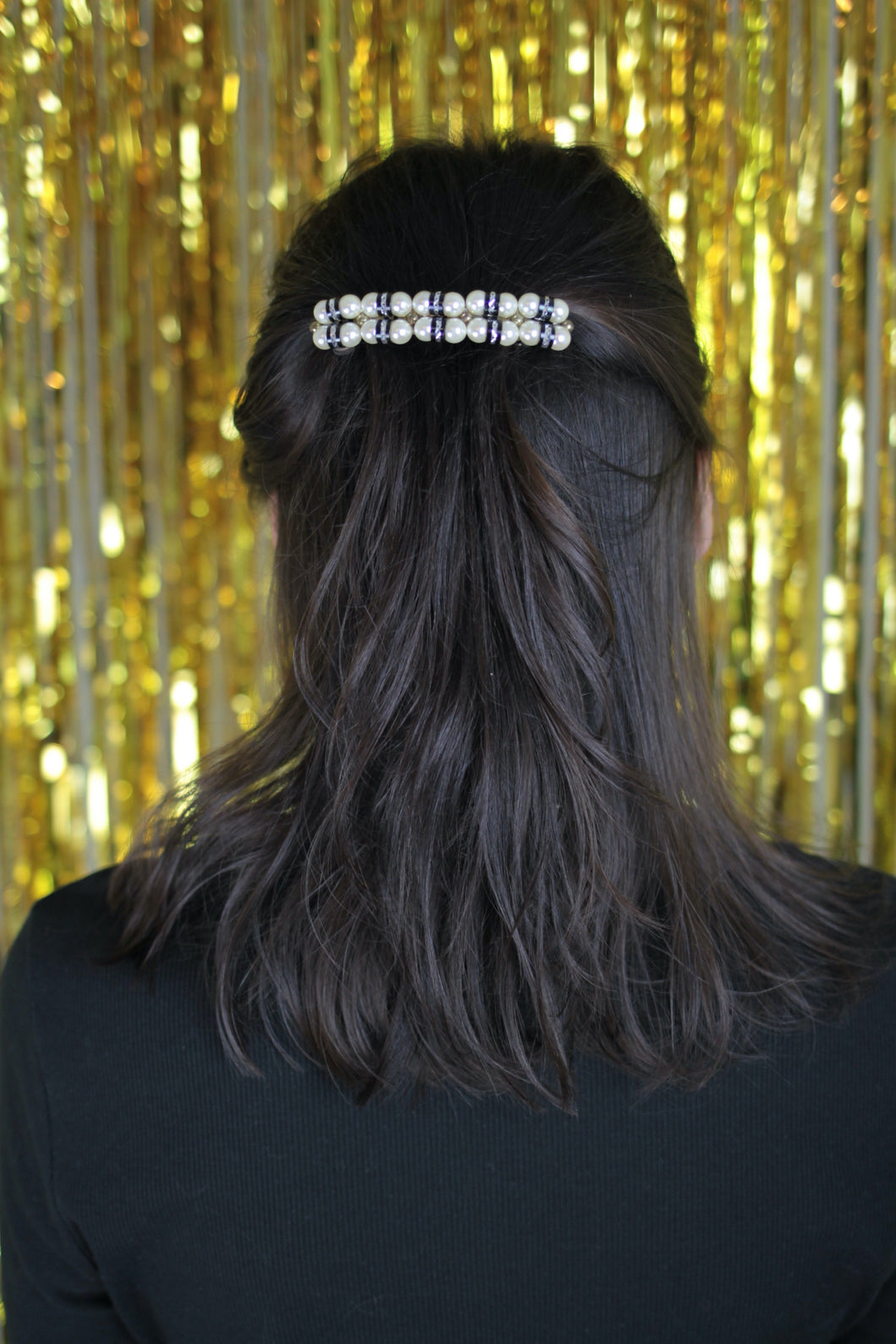 Haarspange mit Perlen (Vintage)