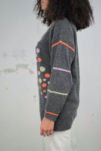 Pullover mit farbigen Kreisen (Vintage)