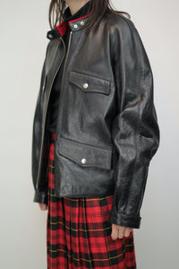 Oversize Lederjacke
