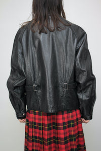 Oversize Lederjacke