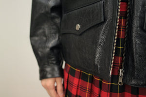 Oversize Lederjacke