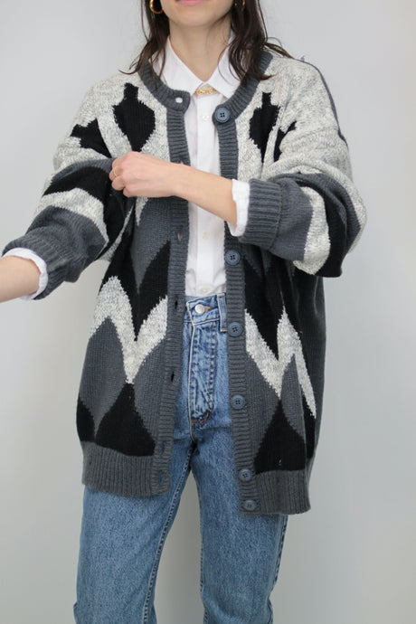 Gemusterter Cardigan (Vintage)