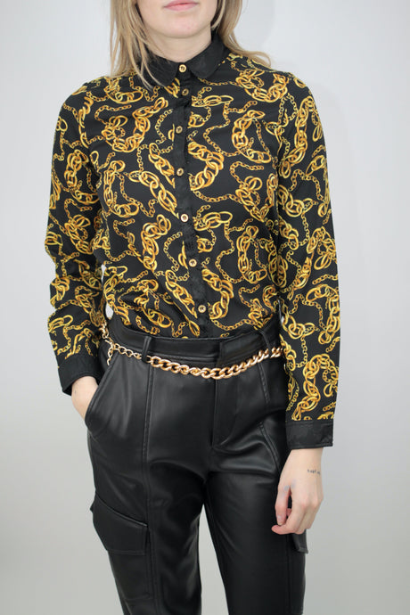 Bluse mit Kettenmuster