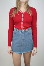 Laden Sie das Bild in den Galerie-Viewer, Roter Cardigan (Vintage)