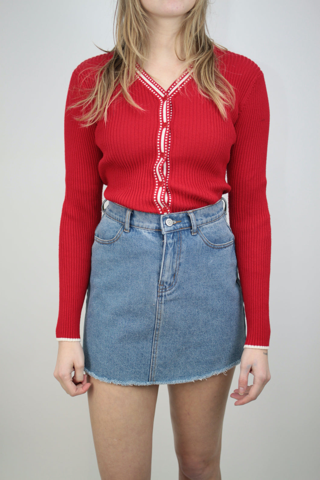Roter Cardigan (Vintage)
