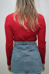 Roter Cardigan (Vintage)