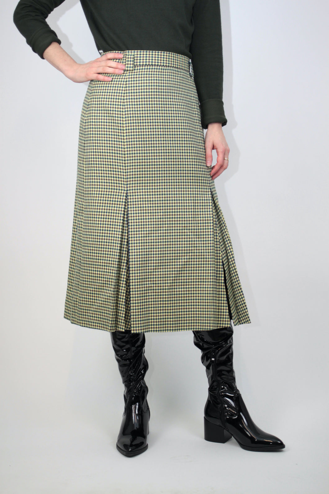 Karierter Midirock (Vintage)