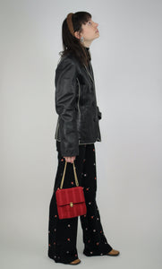 Stofftasche mit Goldkette (Vintage)
