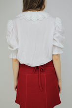 Laden Sie das Bild in den Galerie-Viewer, Weisse Bluse mit Puff-Ärmel (Vintage)