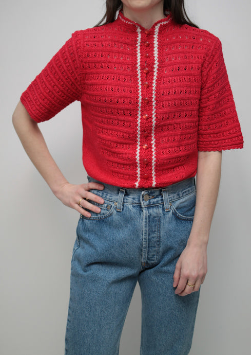 Rotes Stricktop (Vintage)