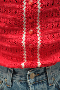 Rotes Stricktop (Vintage)