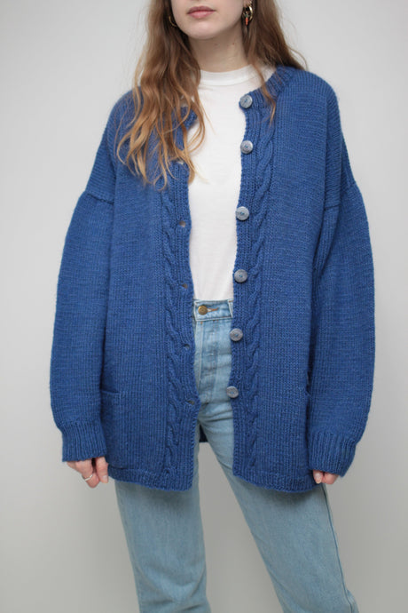Blauer Cardigan (Vintage)