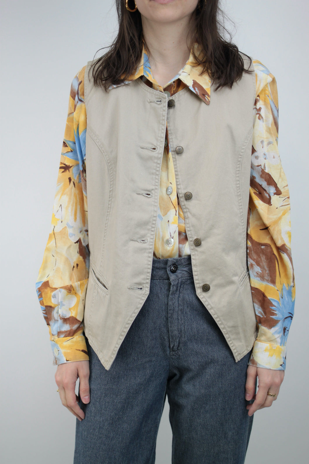 🙂 Beiges Gilet (Vintage)