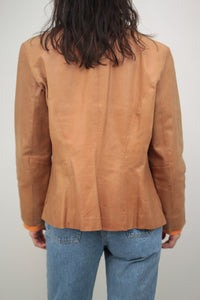 Brauner Lederblazer (Vintage)
