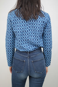 Gemusterte Bluse (Vintage)