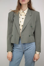 Laden Sie das Bild in den Galerie-Viewer, Crop Blazer khaki (Vintage)