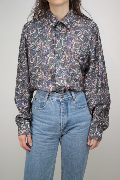 Seiden Paisley Hemd (Vintage)