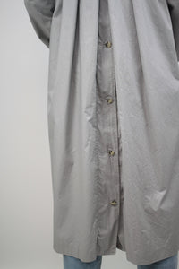 Grauer Kapuzen-Trenchcoat (Vintage)