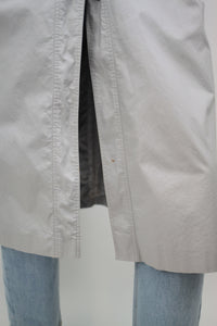 Grauer Kapuzen-Trenchcoat (Vintage)