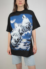 Laden Sie das Bild in den Galerie-Viewer, Schwarzes Wolf T-shirt (Vintage)