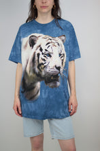 Laden Sie das Bild in den Galerie-Viewer, Blaues Tiger T-shirt (Vintage)