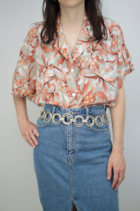 Kurzarm Bluse (Vintage)